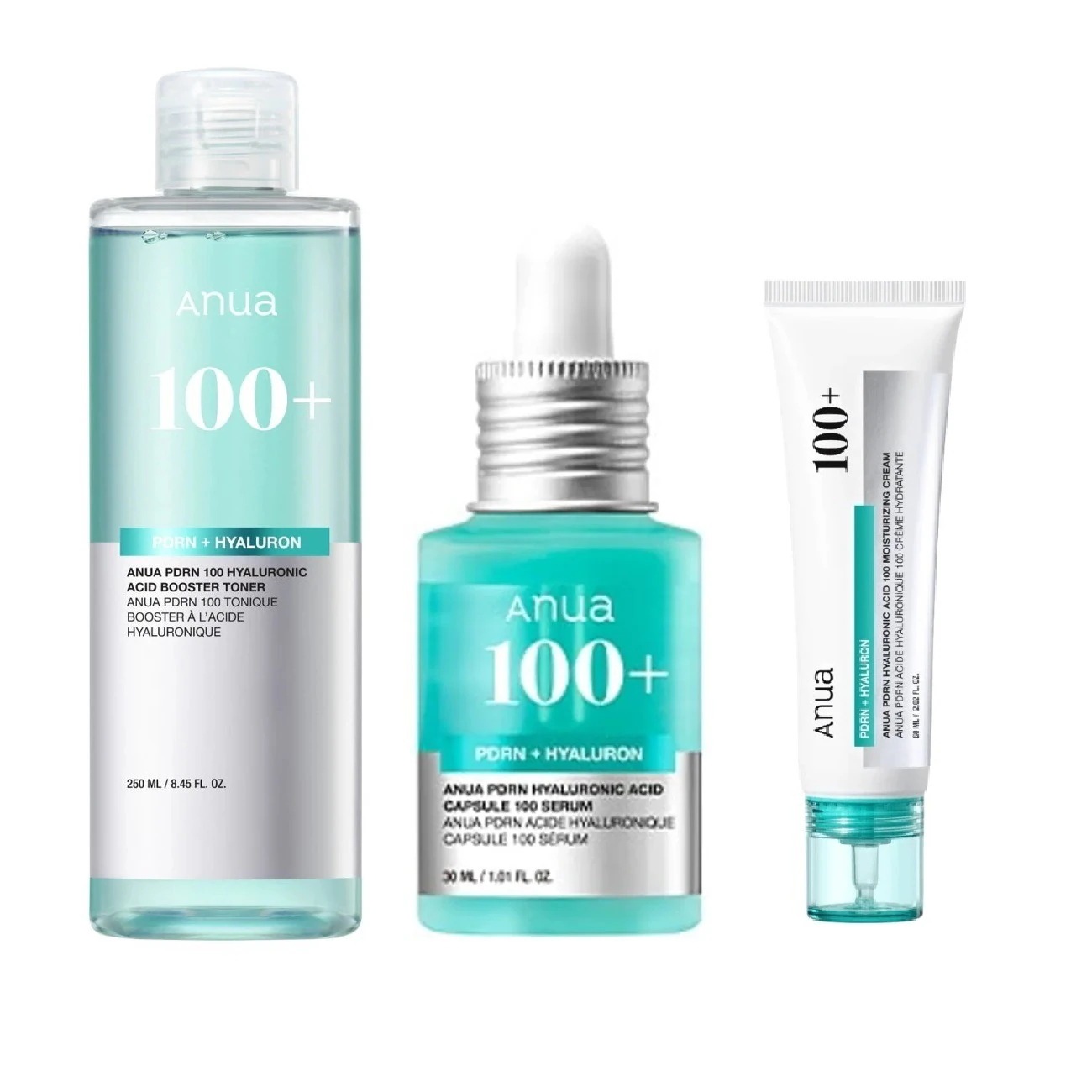 【トナーセラムクリームセット】 PDRN100ヒアルロン酸トナー + PDRNヒアルロン酸カプセル100セラム + PDRNヒアルロン酸100モイスチャライジングクリーム