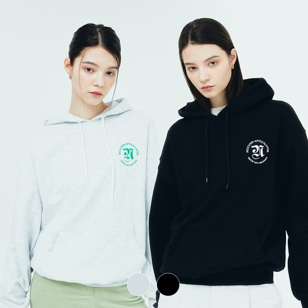 SMALL ROMAN TYPO LOGO HOODIE-2COLOR