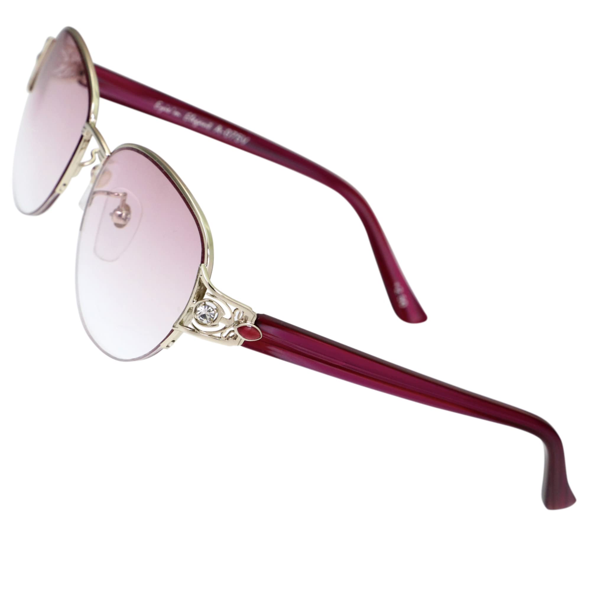 [シニア愛クラブ] senior eye club SA075V250 老眼鏡 眼鏡 2.5 掛けて歩ける 累進 遠近両用老眼鏡 レディース ケース付き A075 バイオレット +2.50