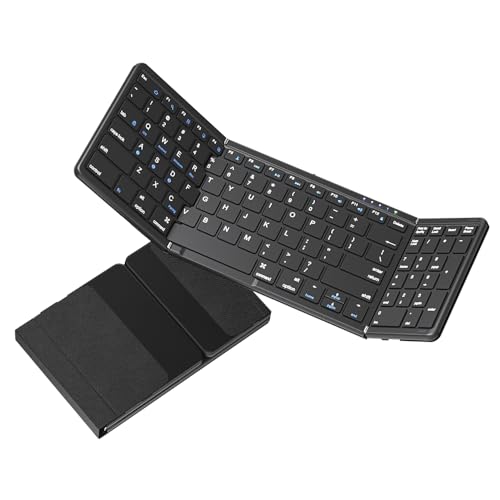 Omikamo 【高級版】折り畳み キーボード bluetooth ワイヤレス ipad キーボード 英語配列 テンキー付き 3台デイバイス登録 iOS Windows Android Mac Goo