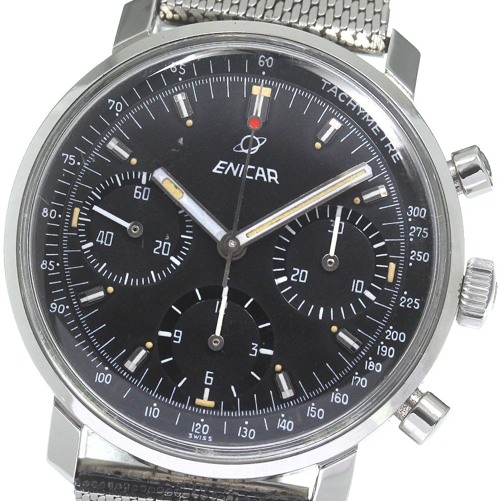 ジャンク エニカ ENICAR 072-01-01 ウルトラソニック クロノグラフ 手巻き メンズ _823683【中古】
