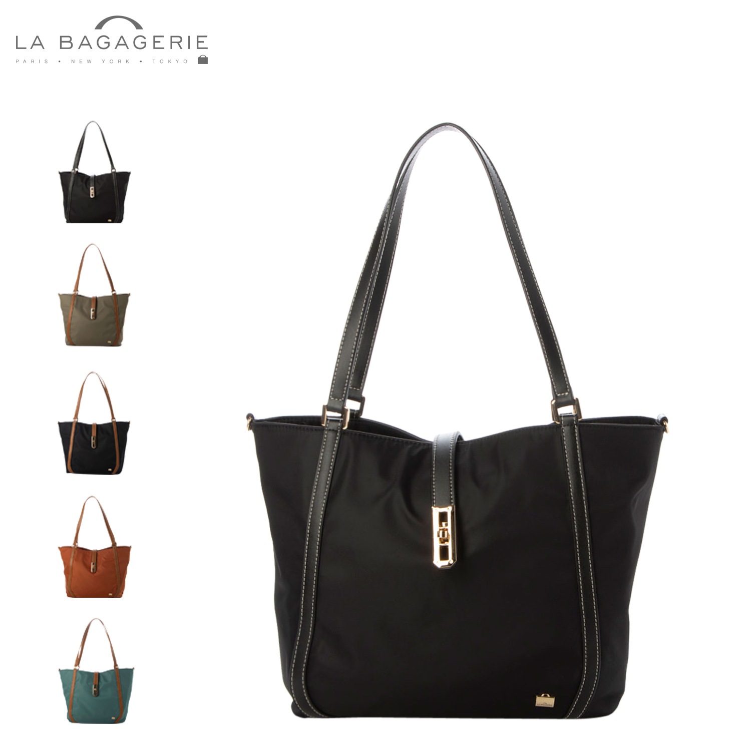 トートバッグ レディース A4 撥水 Mサイズ 斜めがけ 軽量 ファスナー付き B0077-03