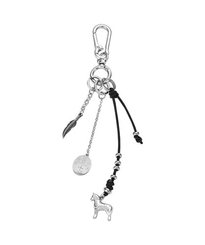 NFF amulet leather keyring black アミュレットレザーキーリング ブラック 韓国雑貨 正規品 キーホルダー