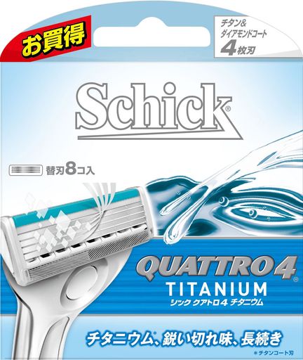 Schick(シック) シック クアトロ4 チタニウム 替刃 単品 替刃8コ入