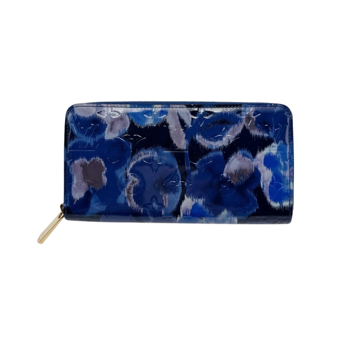 M90018 イカットフラワー モノグラムヴェルニ 長財布 ブルー