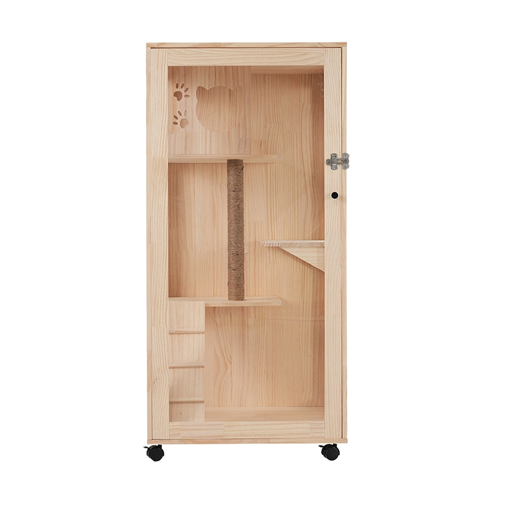 猫 ケージ キャットケージ ケージ 木製 猫 3段 高級感 ワイド 多頭飼い ペットケージ 猫ゲージ 大型 隠れ家 キャスター付き 多段 留守番 保護 脱走防止 幅広い 据え置き ペット用品 猫用品 16,629円