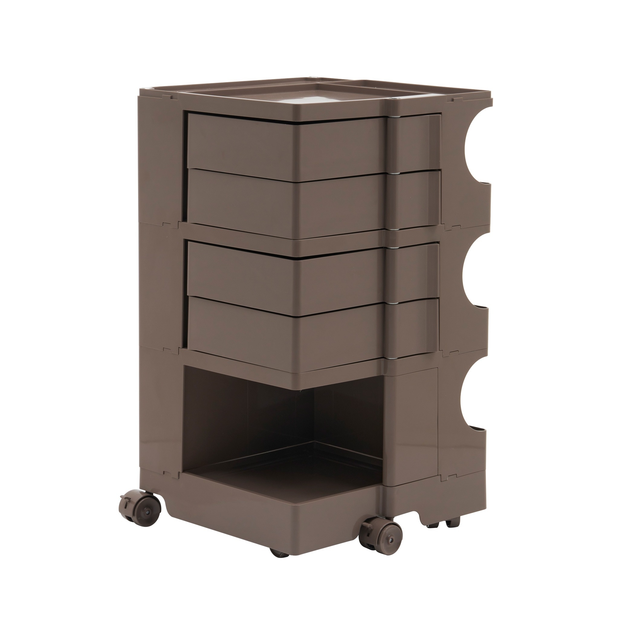 【国内出荷】【チョコ・3段】収納ワゴン ボビーワゴン キャスター付き ブレーキ付き おしゃれ 3段トレイ キッチンワゴン 回転式 収納 ベビーワゴン キッチン収納 ラック サイドワゴン キッチン ドレ