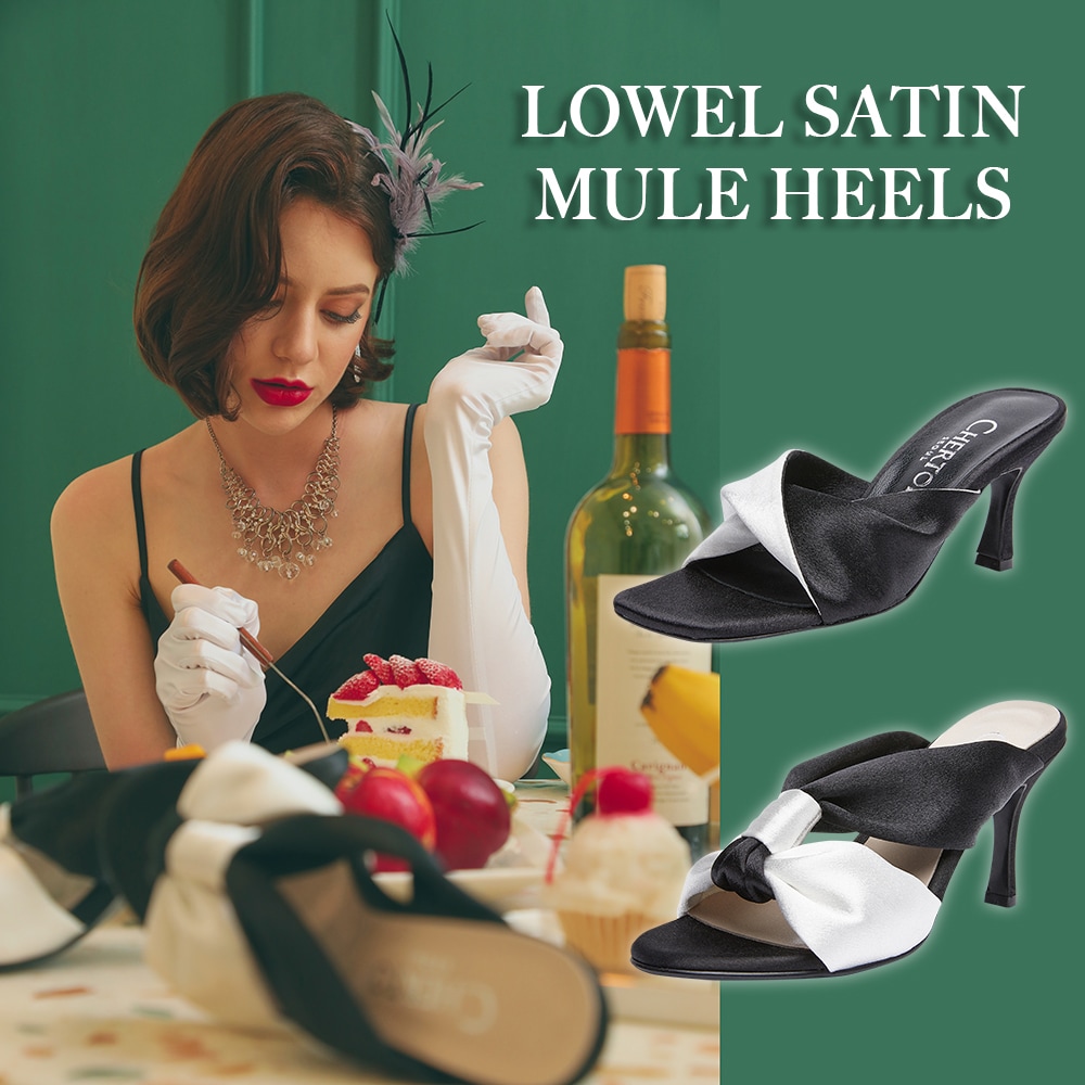 Lowel Satin Mule 歩きやすいレディースレトロ韓国ファッション 15,169円