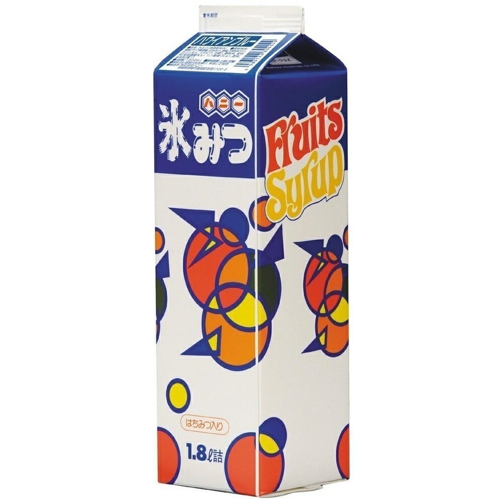ハニー　氷みつ　Aタイプ　ハワイアンブルー　1.8L×8本入【メーカー直送・代引き不可・時間指定不可・沖縄離島不可】