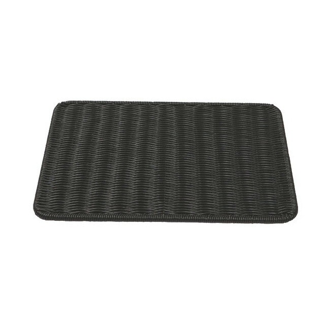 （まとめ買い）トーダイ PPラタン 角型パントレー 40型 ブラックBB-832-BK [x3]