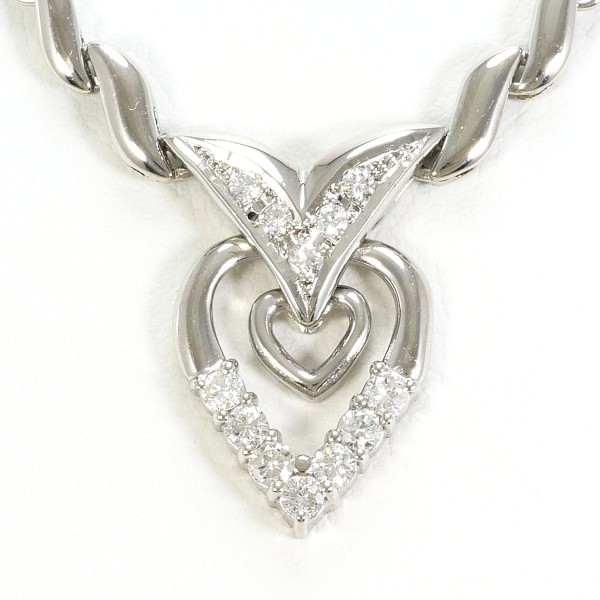 PT850 プラチナ ネックレス ダイヤ 0.36 カード鑑別書 中古