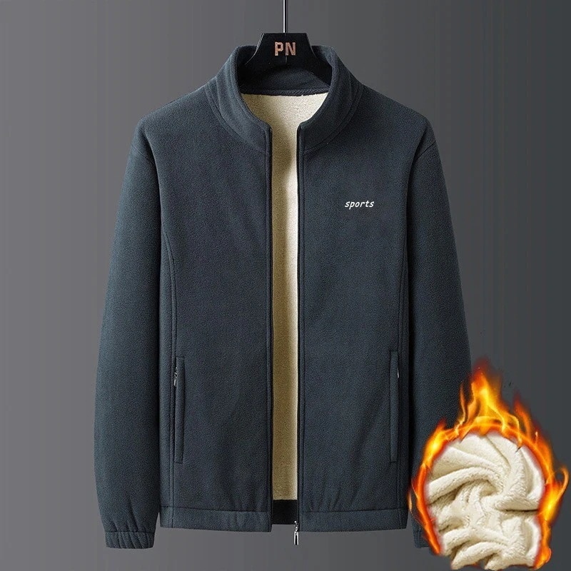 大人の魅力フリースジャケットメンズフリース裏ボア裏起毛ジャケットアウター上着羽織りトップス無地おしゃれカジュアル通勤