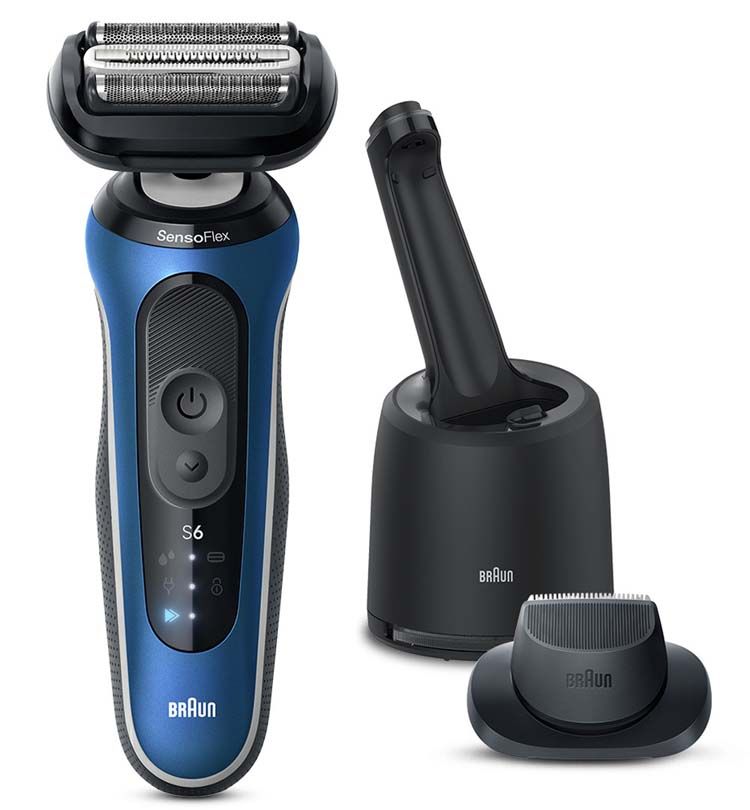 ブラウン 電気シェーバー ひげ剃り 密着シリーズ6洗浄器つき ブルー 62-B7200CC BRAUN (D) メガ割