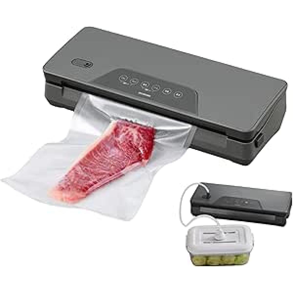 【在庫有・即納】アイリスオーヤマ(IRIS OHYAMA) 真空パック機 フードシーラー 真空保存 VPF-M60 チャコールグレー