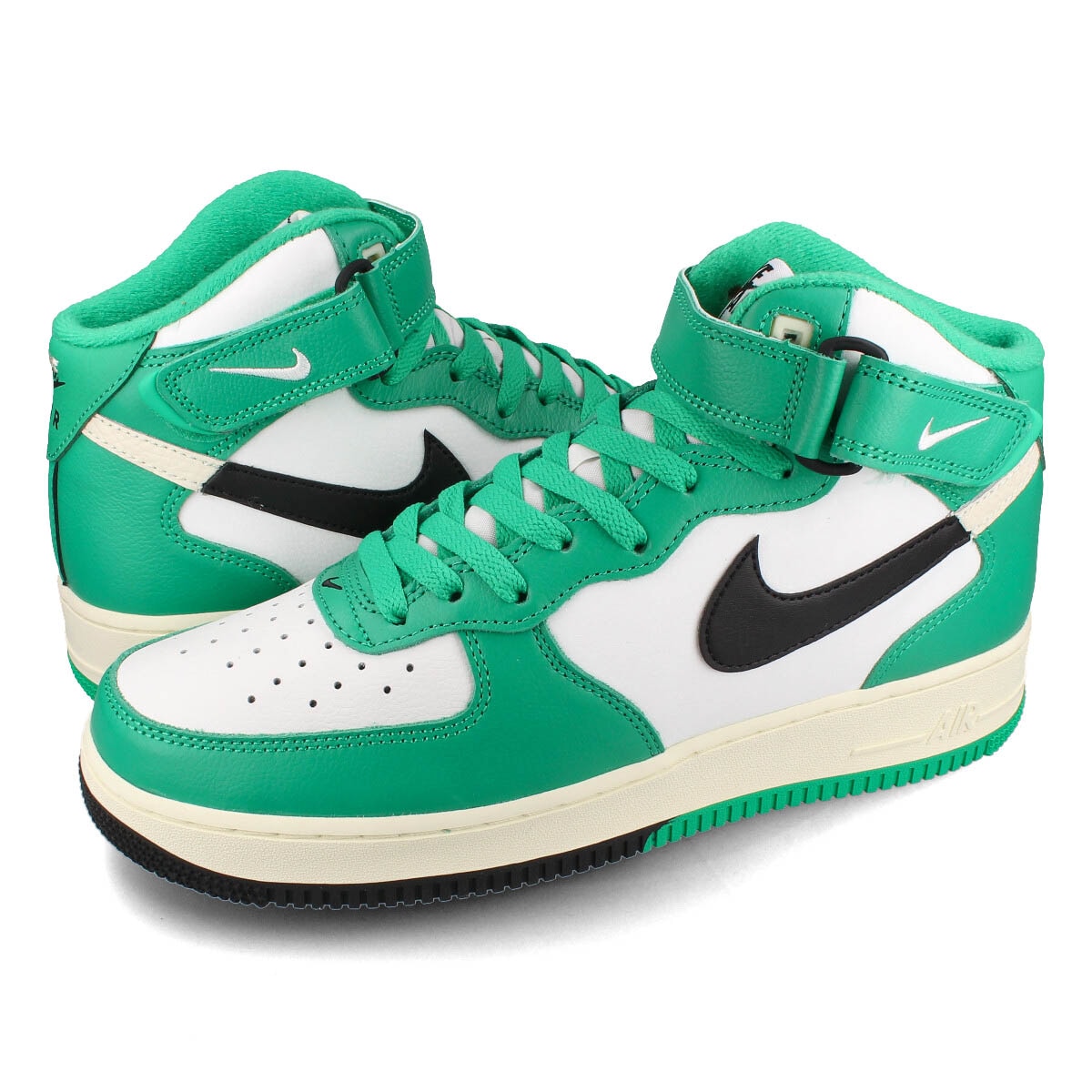 NIKE AIR FORCE 1 MID 07 LV8 【SPLIT】 SUMMIT WHITE/STADIUM GREEN/COCONUT MILK/BLACK