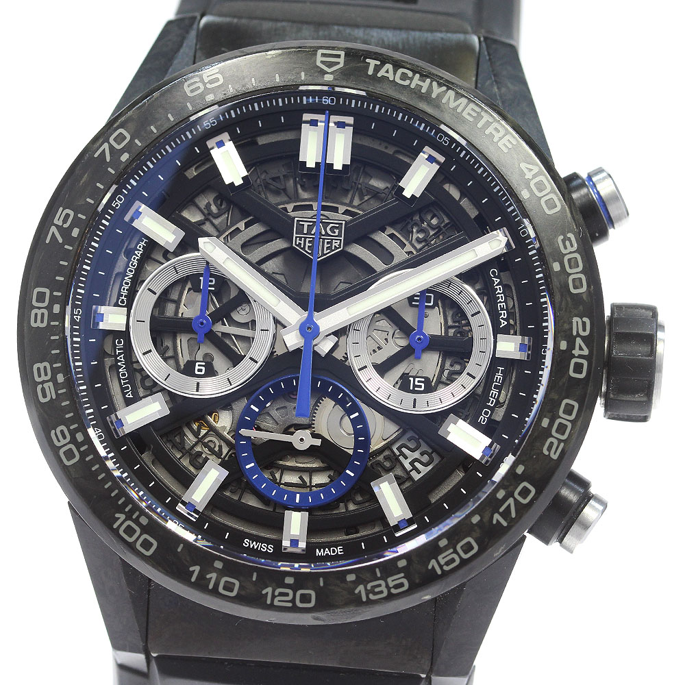 タグホイヤー TAG HEUER CBG2017 カレラ CAL.ホイヤー02 クロノグラフ 自動巻き メンズ 良品 箱・保証書付き_866730【中古】