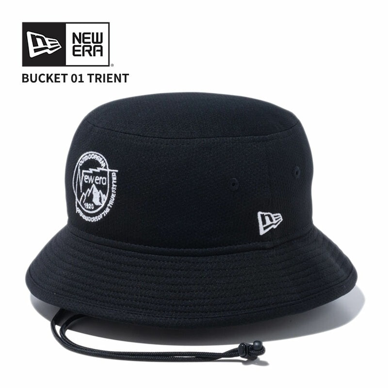 ニューエラ バケットハット バケハ NEW ERA バケット01 TRIENT ブラック アウトドア ハット 帽子