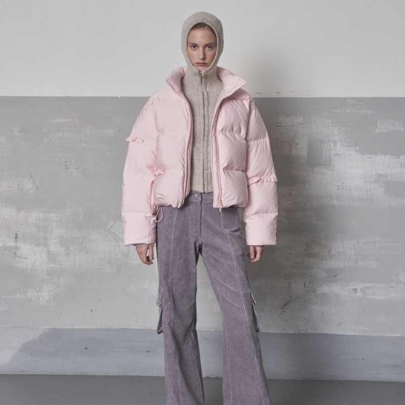 GROVE GRVR SPORTS_프릴 다운 점퍼_PINK