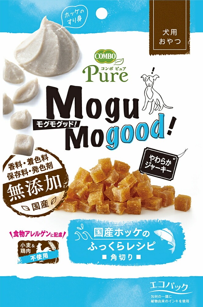 （まとめ買い）日本ペットフード コンボ ピュア ドッグ モグモグッド! 国産ホッケのふっくらレシピ 角切り 50g 犬用おやつ [x12]