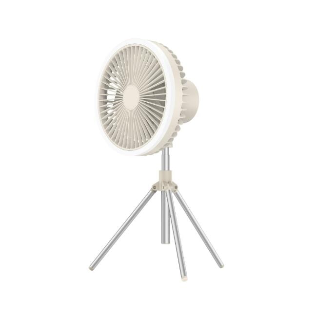 新型扇風機 屋外伸縮三脚ファンusb充電家庭用デスクトップファンキャンプファン 七色照明ライト付きアウトドアファンポータブルUSB充電デスクトップ三脚キャンプファン