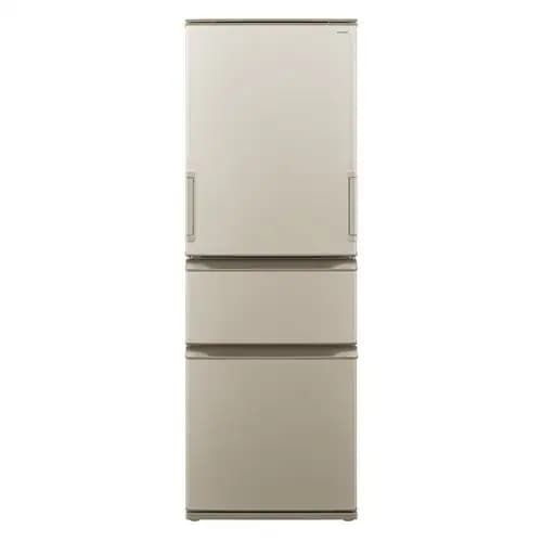 シャープ 冷蔵庫 374L 左右付替 3ドア 幅60cm どっちもドア 節電モード ナノ低温脱臭触媒 SJX373PN ゴールド系