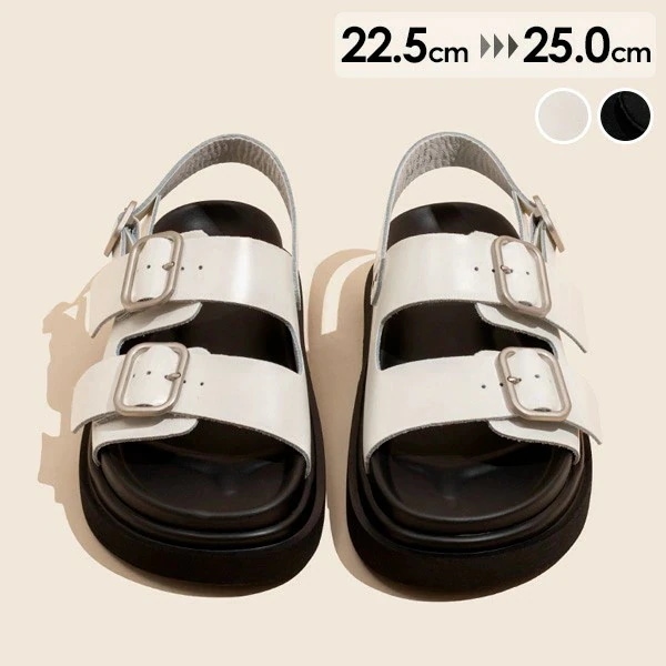 【大人気 急速出荷】厚底サンダル ストラップサンダル ぺたんこサンダル ぺたんこ ぺったんこ お洒落なサンダル 厚底 サンダル 歩きやすい レディース かかとなし 夏 ベルト 靴 女性 大人 美脚 シ