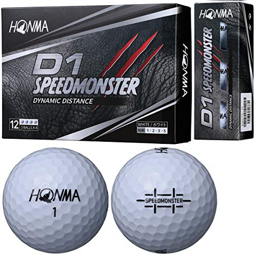 本間ゴルフ HONMA ボール D1 スピードモンスター ボール 5ダースセット 5ダース(60個入り) ホワイト