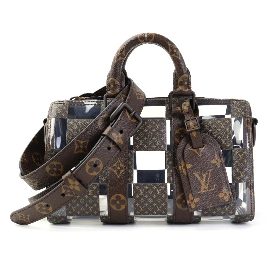ルイ ヴィトン LOUIS VUITTON ハンドバッグ ショルダーバッグ モノグラム チェス キーポル バンドリエール 25 モノグラムキャンバス/PVC ブラウン ユニセックス M20872 e5