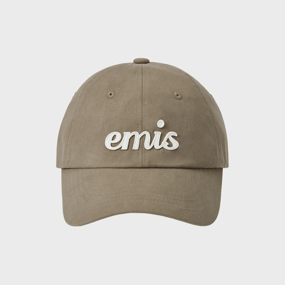 EMIS アップリケボールキャップ-ベージュ