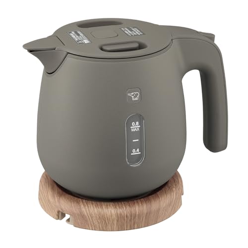 象印 電気ケトル 0.8L コンパクト カップ1杯約60秒 安全設計 清潔 ほこりブロック ナチュラル 雑貨テイスト チェスナットブラウン CK
