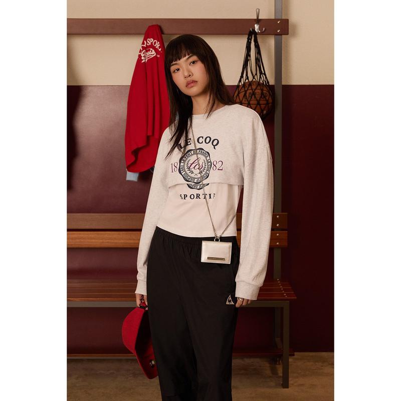 [シーズンオフ][40% OFF] 白メッシュクロップレイヤードセットアップ WMG / QQ122LFS21