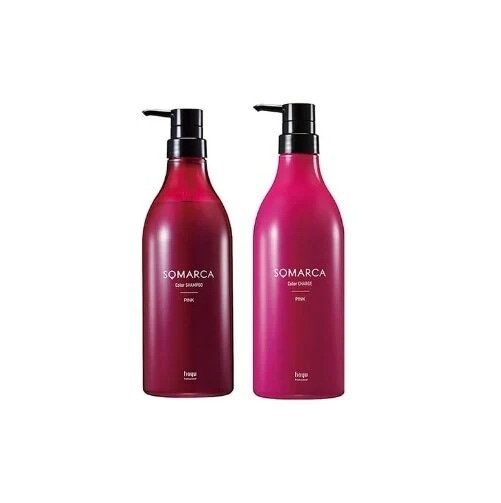 【2種セット】ソマルカ カラーシャンプー ピンク 770ml + カラーチャージ ピンク 750g