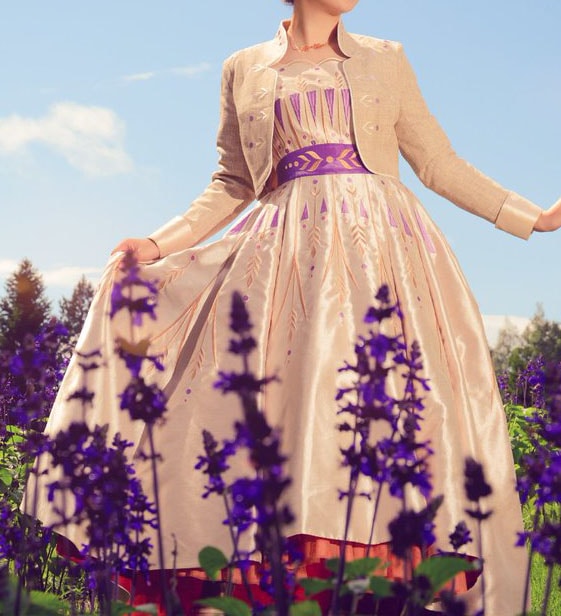 ディズニー アナと雪の女王 エルサ アナ Anna あな 雪の女王 コスプレ 衣装 コスチューム ドレス 大人 プリンセス 仮装 ハロウィン 撮影 遊園地 アニメ コスプレ衣装 ウィッグ 追加可能