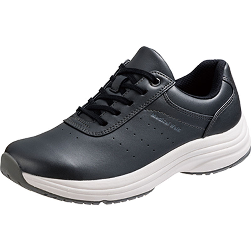 Asahi AMW WK L041 BKメタリツク アサヒメディカルウォーク シューズ (KV78573AA)