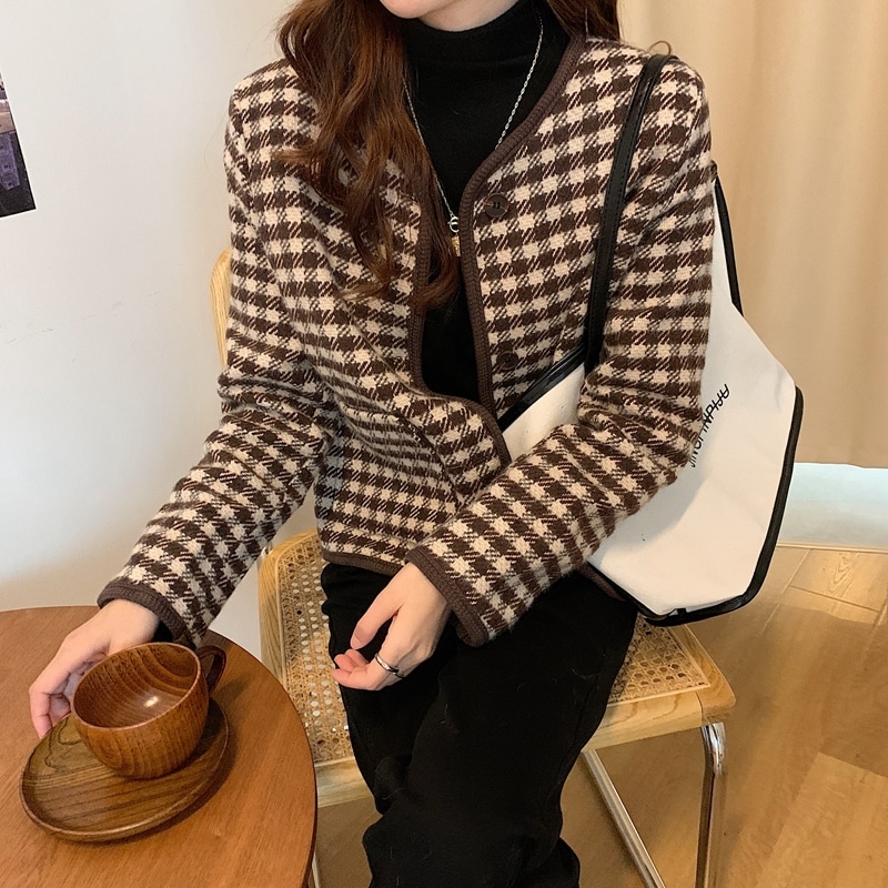 ノーカラージャケット 魅せる トップス ジャケット ブラック 黒 ブラウン 茶色 レギュラー丈