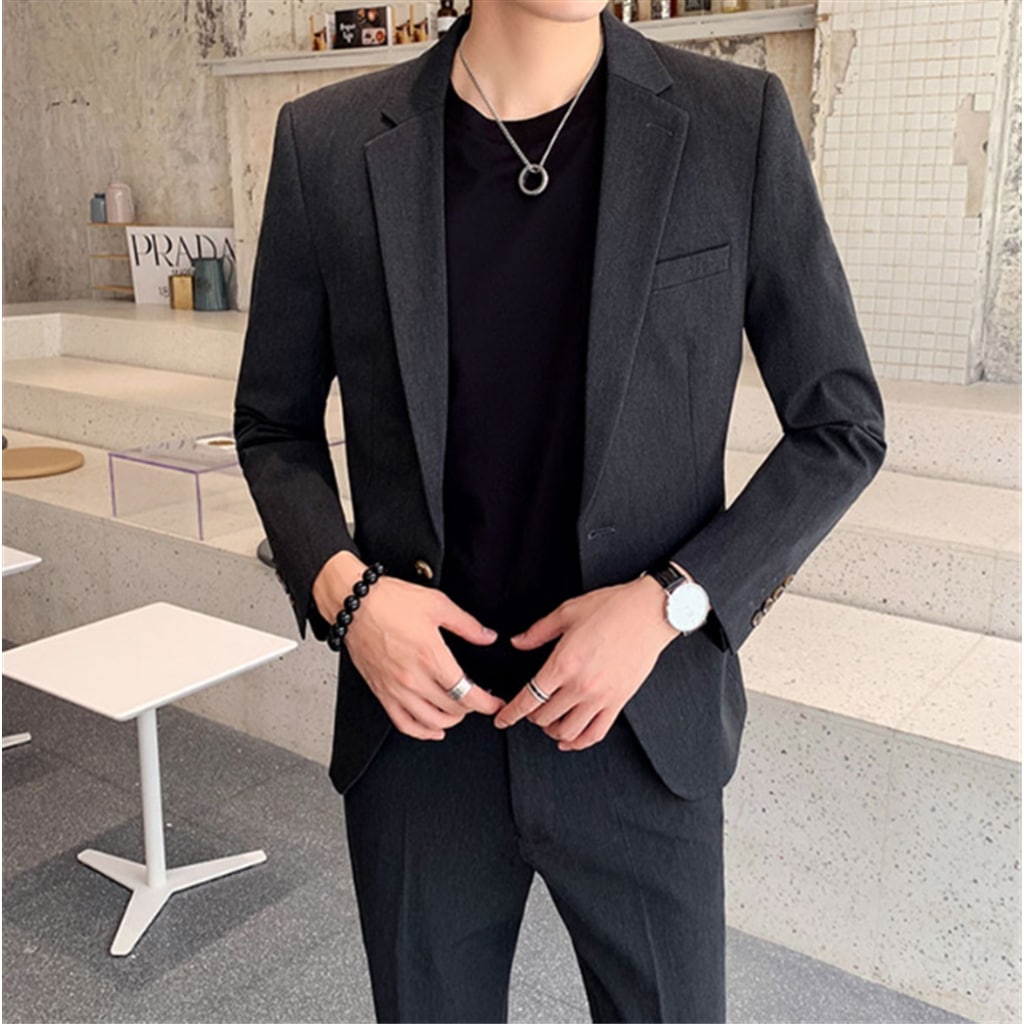 メンズ スーツ 上下2点セット セットアップ ジャケット ズボン ストレートパンツ ロング丈 袖あり 長袖 薄手 上下セット 2点セット きれいめ シンプル 大人 上品 おしゃれ かっこいい 個性的