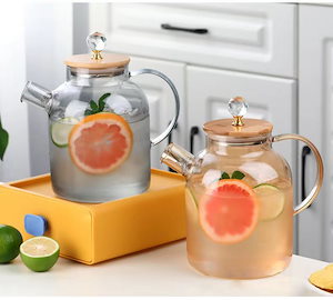 ガラス張りの湯冷ましポット大容量の湯冷ましポットセット家庭用果汁レモン飲料ポット