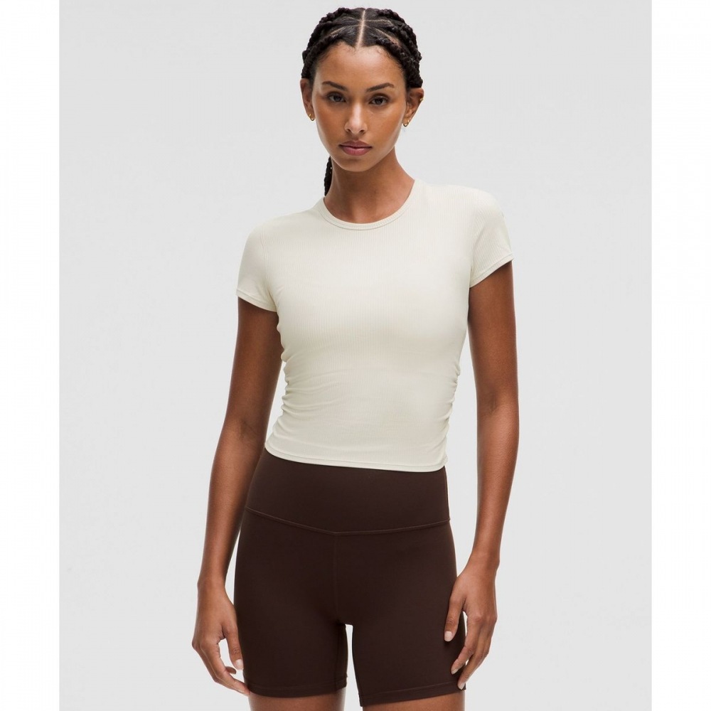 オール イット テイク バック ツイスト リブ ショートスリーブ - BONE