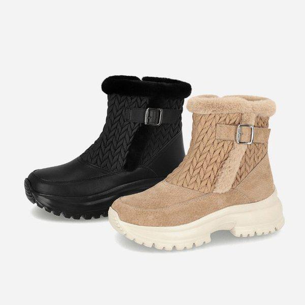 軽量クッション起毛パディング防寒女性ブーツ 1XWA73X-GN
