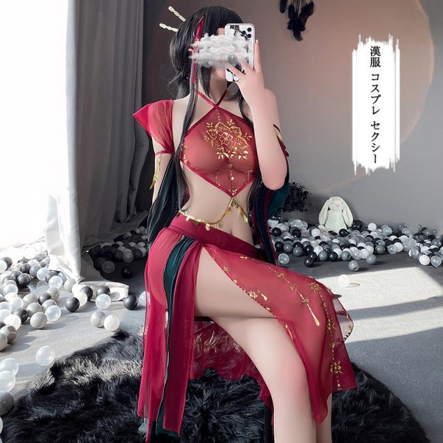 セクシー 漢服 チャイナ コスプレ エロ エッチ な 下着 過激 アダルト下着中華 チャイナドレス ランジェリー ミニスケスケ ベビードール チャイナドレス風 パジャマ 可愛い レッド