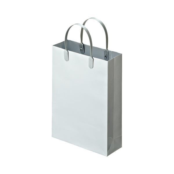 （まとめ） TANOSEE ラミネートバッグ 小 ヨコ225タテ310マチ幅80mm シルバー 1パック（10枚） 3セットギフトラッピング用品