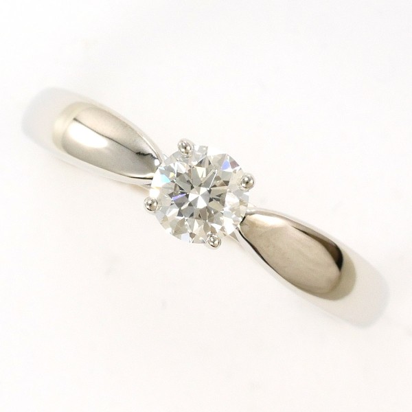 ティファニー ハーモニー PT950 リング 8号 ダイヤ 0.28 SI1 箱 鑑定書 中古