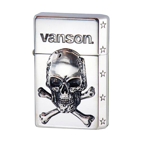 VANSON ヴァンソン オイルライター　GEAR TOP　V-GT-03　クロスボーンスカル　シルバー