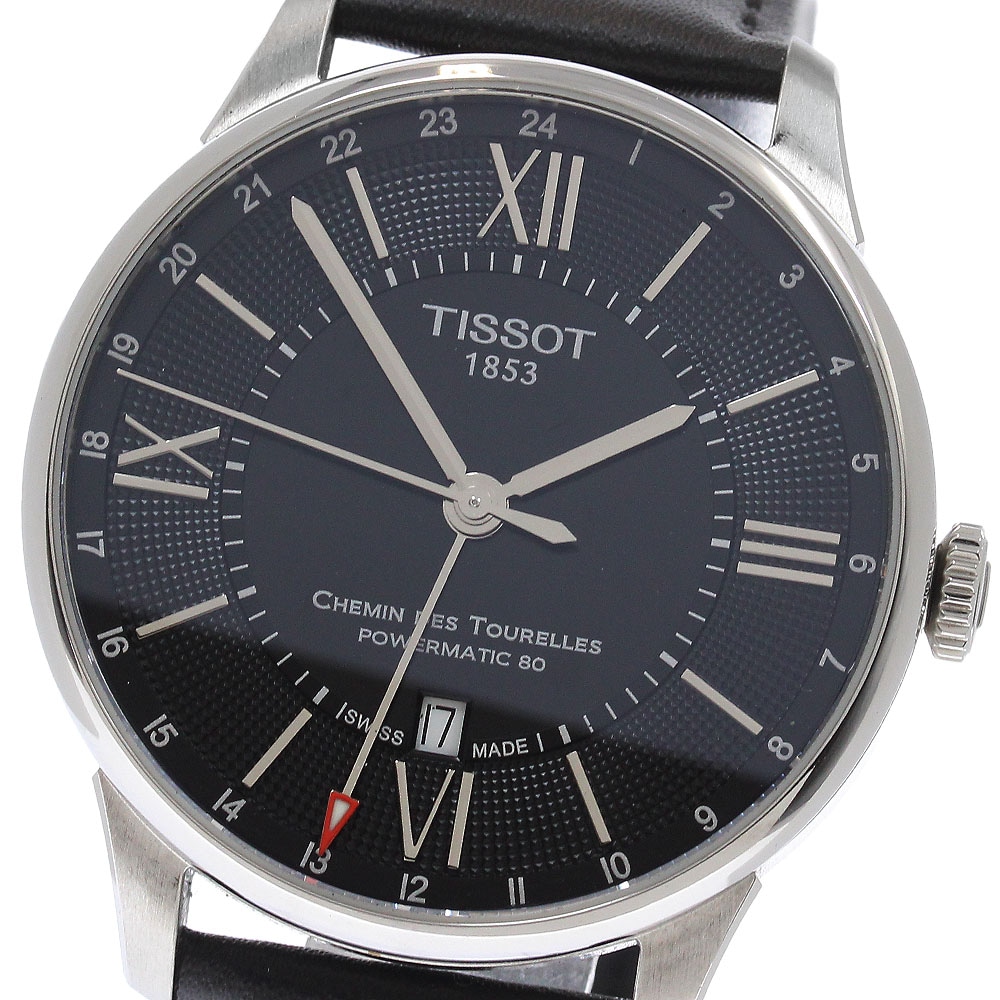 ティソ TISSOT T099429 シュマン ド トゥレル パワーマティック80 デイト 自動巻き メンズ 良品 _947505【中古】