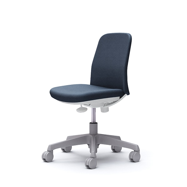 オカムラ CD13BW FXW4 インディゴ Lives Entry Chair [オフィスチェア 肘無し 5本脚(コンパクトタイプ) ホワイトボディ]