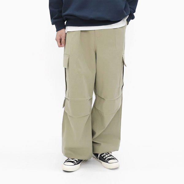 男性カーゴパンツ バンディングパンツ ストラップ ワイドパンツ SPTP022_P361532157