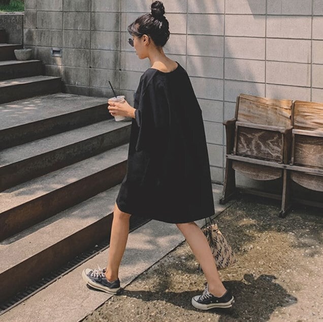 トップス カットソー 半袖 Vネック ロング丈 ワイド かわいい 大人可愛い きれいめ シンプル カジュアル 大人 上品 おしゃれ かっこいい 大人女子 こなれ感 ラフ メンズライク ボーイッシュ 4,910円