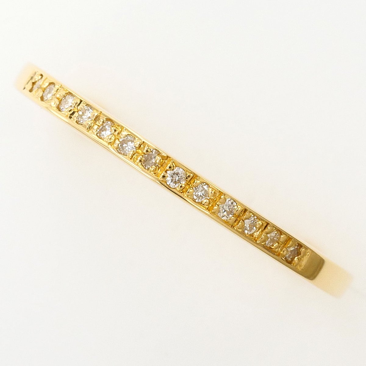 スカラベ K18 18金 YG イエローゴールド リング・指輪 9号 ダイヤモンド 0.07ct 総重量約1.2g ジュエリー 中古