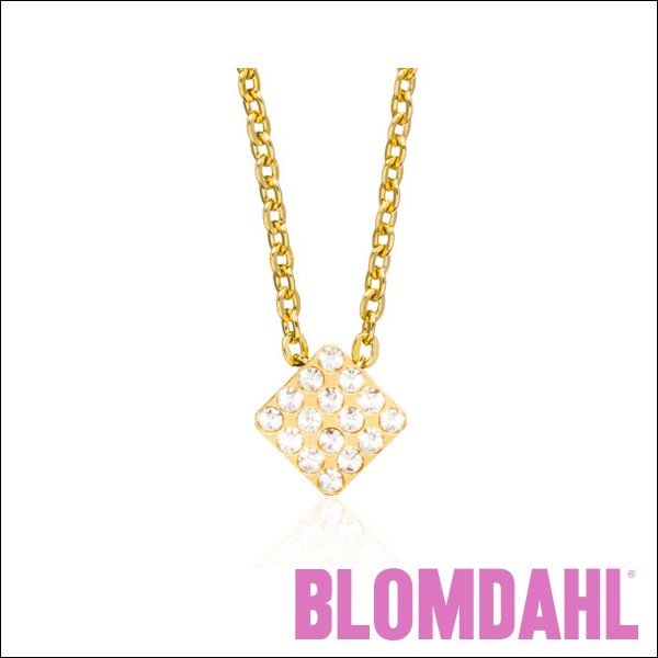 ピアス　ネックレス ゴールド ブリリアンススクエア クリスタル 8mmBLOMDAHL ブロムダール ピアス ネックレス ゴールド ブリリアンススクエア クリスタル 8mm 両耳