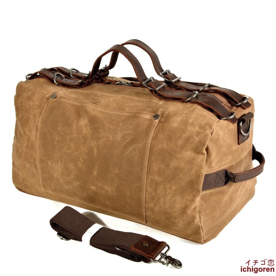 防水オイルワックスキャンバス 超目玉 ボストンバッグ 大容量 2WAY 頑丈 メンズ バッグ ショルダーバッグ ミリタリー 機内持ち込み可能 短期出張 旅行